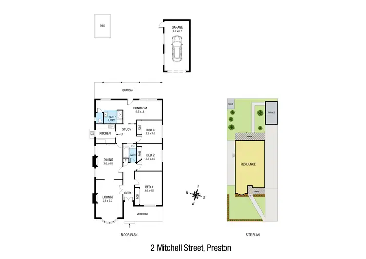 Floorplan of Homely house listing, 2 Mitchell Street, Preston VIC 3072