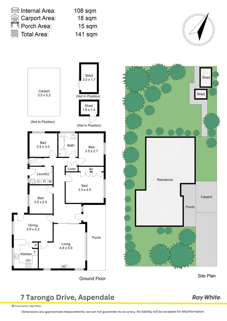 Floorplan of Homely house listing, 7 Tarongo Drive, Aspendale VIC 3195