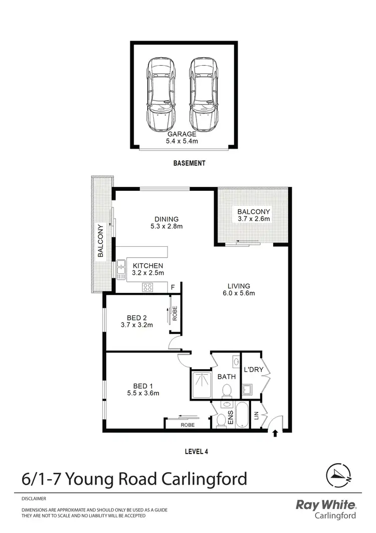 Floorplan of Homely apartment listing, 6/1-7 Young Road, Carlingford NSW 2118