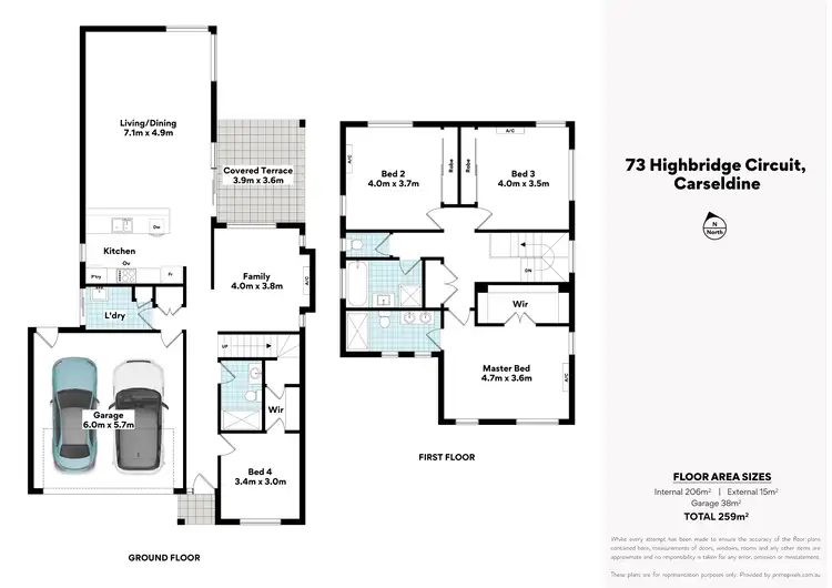 Floorplan of Homely house listing, 73 Highbridge Circuit, Carseldine QLD 4034