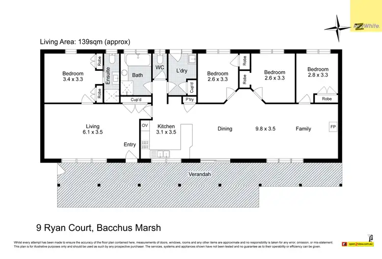 Floorplan of Homely house listing, 9 Ryan Court, Bacchus Marsh VIC 3340