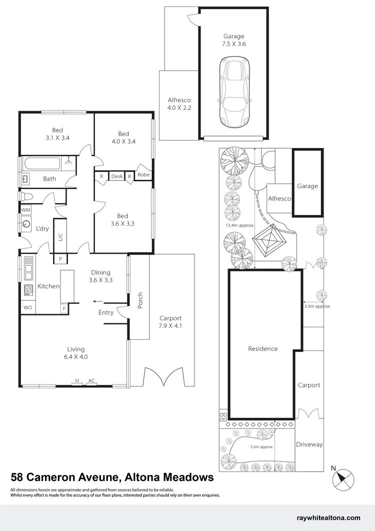 Floorplan of Homely house listing, 58 Cameron Avenue, Altona Meadows VIC 3028