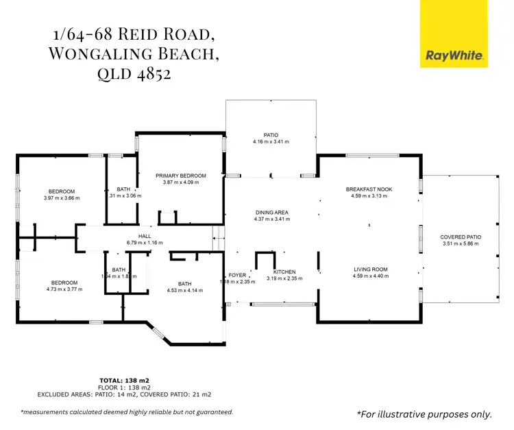 Floorplan of Homely apartment listing, 1/64-68 Reid Road, Wongaling Beach QLD 4852