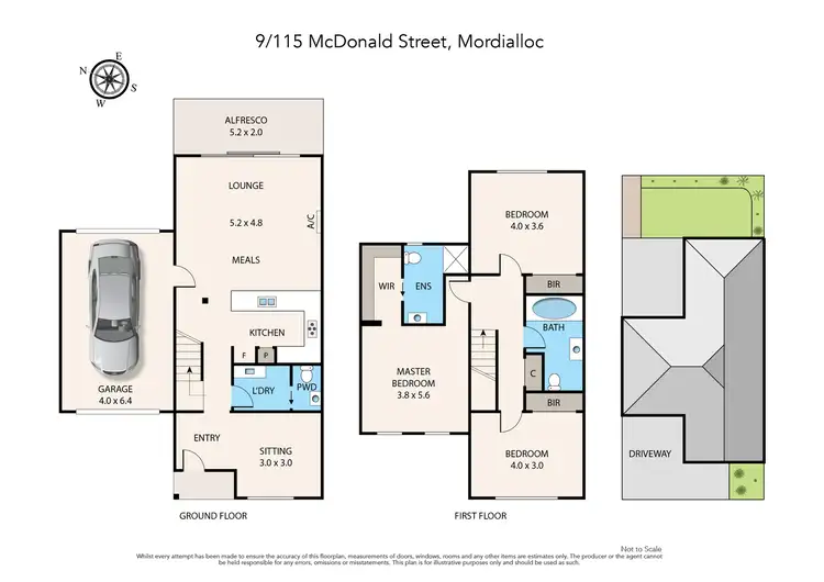 Floorplan of Homely townhouse listing, 9/115-117 Mcdonald Street, Mordialloc VIC 3195