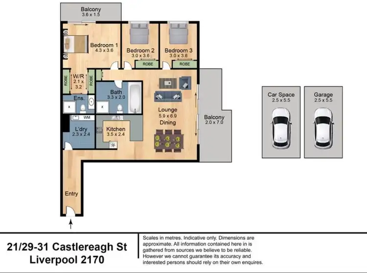 Floorplan of Homely apartment listing, 21/29-31 Castlereagh Street, Liverpool NSW 2170
