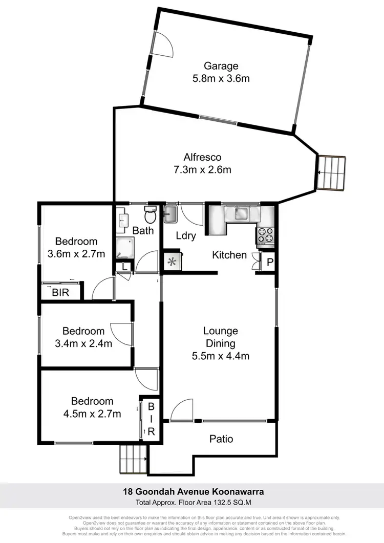 Floorplan of Homely house listing, 18 Goondah Avenue, Koonawarra NSW 2530