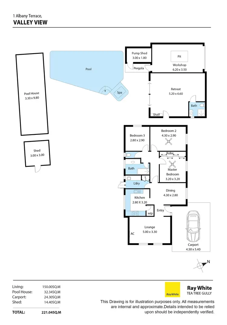 Floorplan of Homely house listing, 1 Albany Terrace, Valley View SA 5093