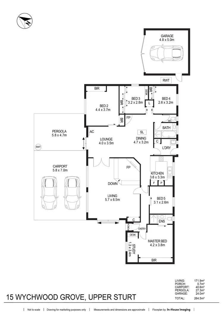 Floorplan of Homely house listing, 15 Wychwood Grove, Upper Sturt SA 5156