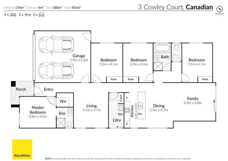 Floorplan of Homely house listing, 3 Cowley Court, Canadian VIC 3350