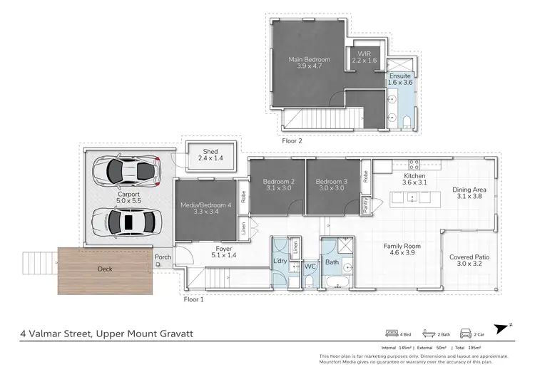 Floorplan of Homely house listing, 4 Valmar Street, Upper Mount Gravatt QLD 4122
