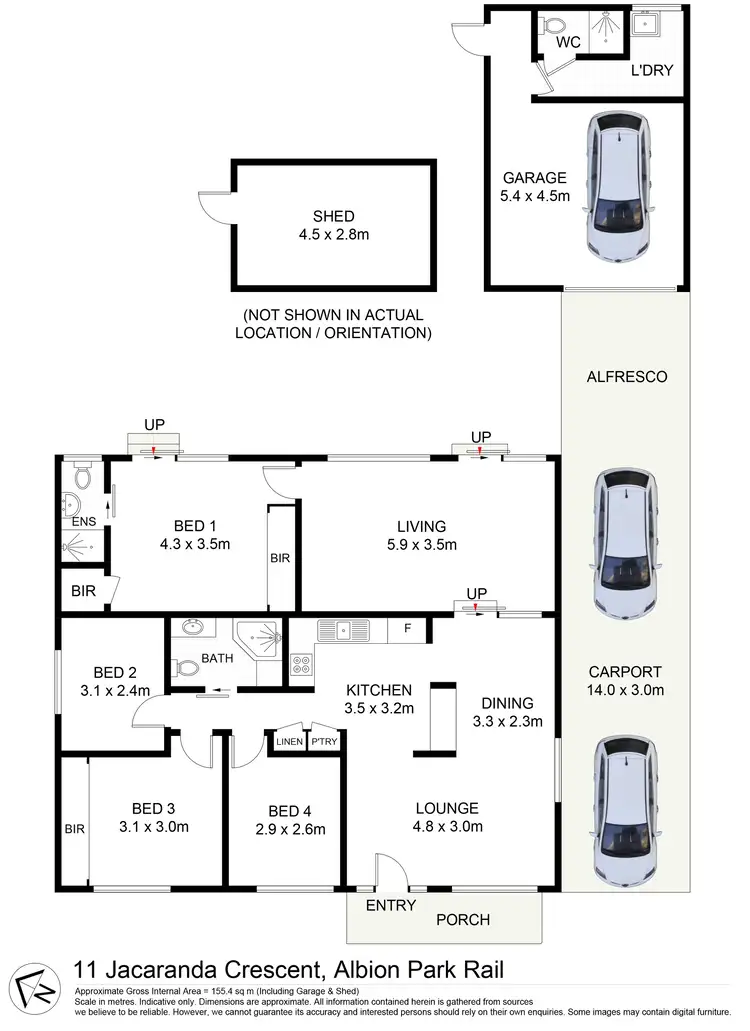 Floorplan of Homely house listing, 11 Jacaranda Crescent, Albion Park Rail NSW 2527