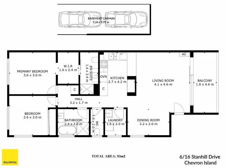 Floorplan of Homely apartment listing, 6/16 Stanhill Drive, Surfers Paradise QLD 4217