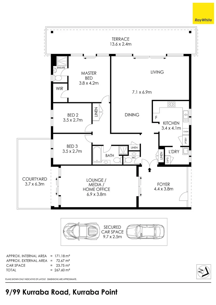 Floorplan of Homely apartment listing, 9/99 Kurraba Road, Kurraba Point NSW 2089