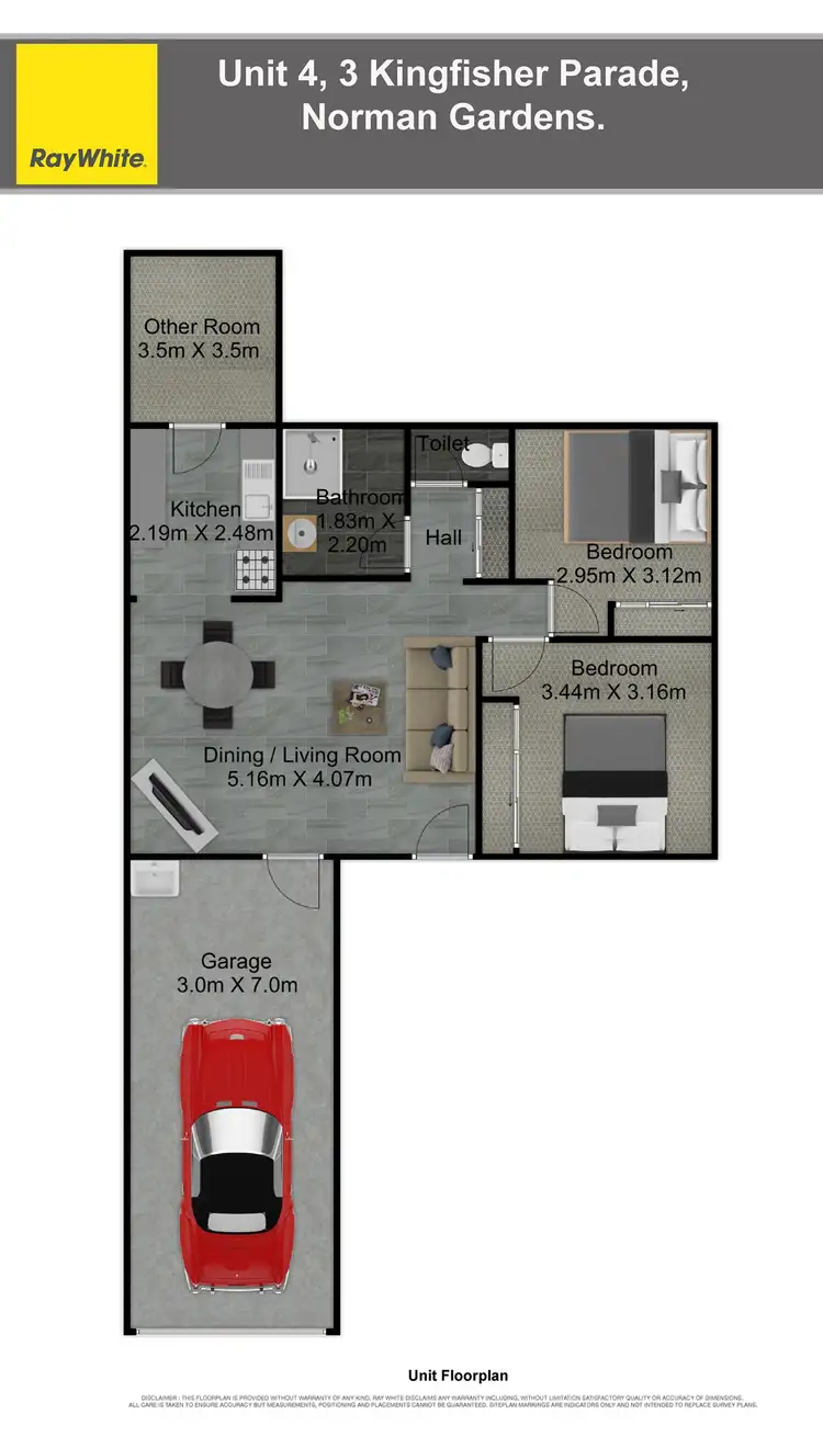 Floorplan of Homely unit listing, 4/3 Kingfisher Parade, Norman Gardens QLD 4701
