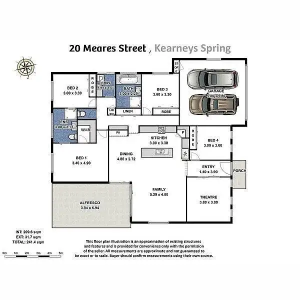 Floorplan of Homely house listing, 20 Meares Street, Kearneys Spring QLD 4350