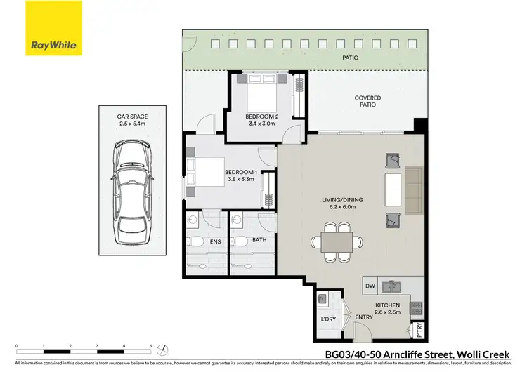 Floorplan of Homely apartment listing, BG03/40-50 Arncliffe Street, Wolli Creek NSW 2205