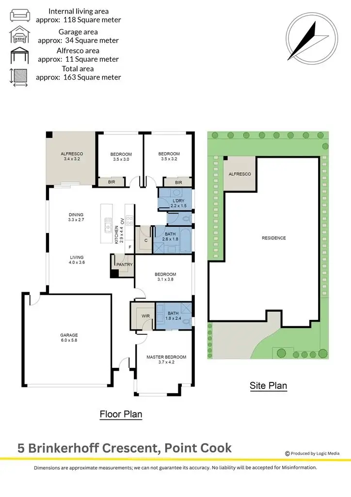Floorplan of Homely house listing, 5 Brinkerhoff Crescent, Point Cook VIC 3030