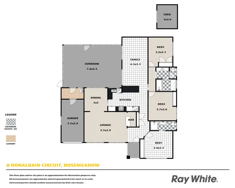 Floorplan of Homely house listing, 8 Donalbain Circuit, Rosemeadow NSW 2560