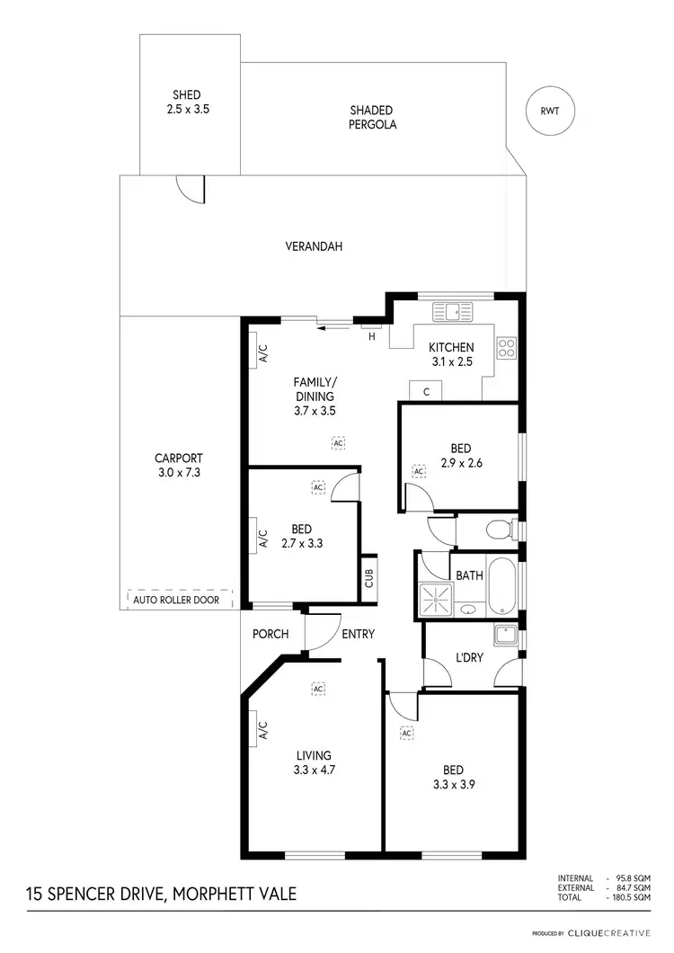 Floorplan of Homely house listing, 15 Spencer Drive, Morphett Vale SA 5162