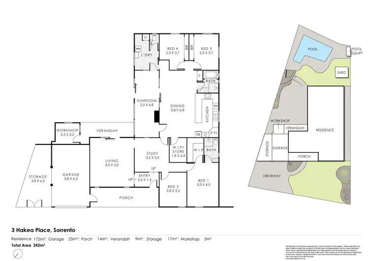 Floorplan of Homely house listing, 3 Hakea Place, Sorrento WA 6020