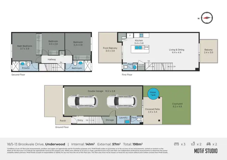 Floorplan of Homely townhouse listing, 18/5-13 Brookvale Drive, Underwood QLD 4119