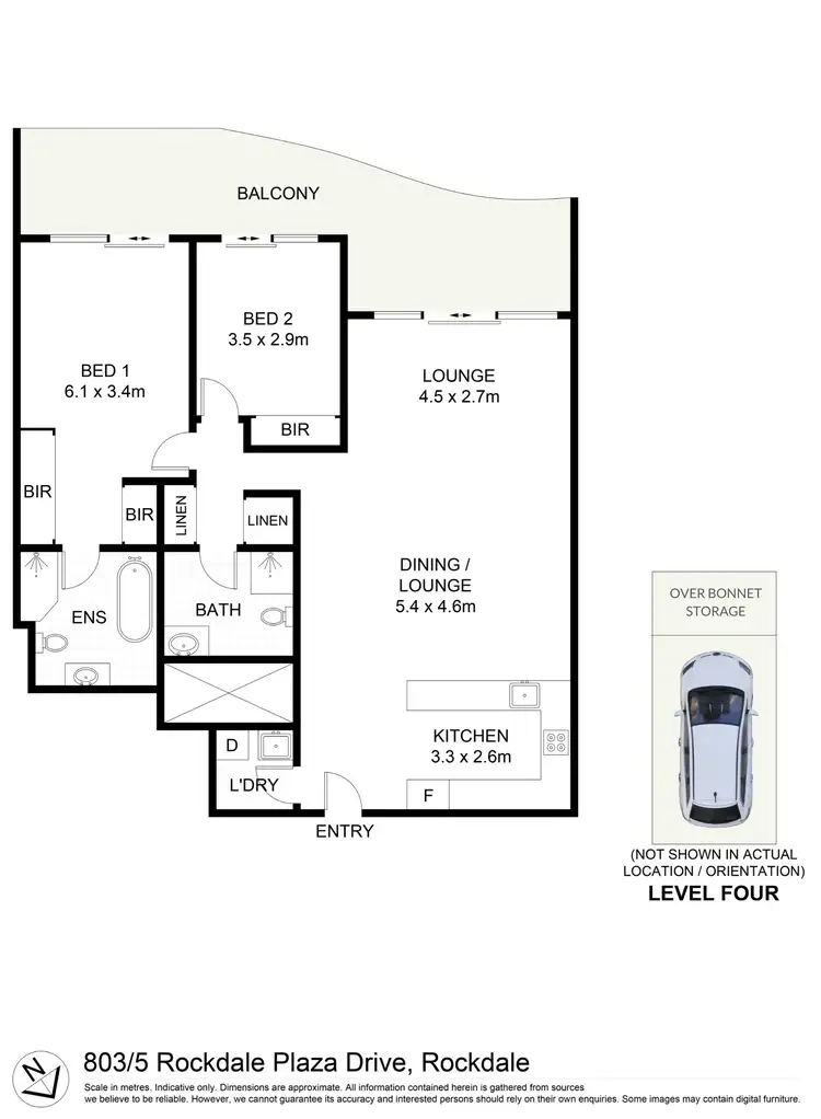 Floorplan of Homely apartment listing, 803/5 Rockdale Plaza Drive, Rockdale NSW 2216