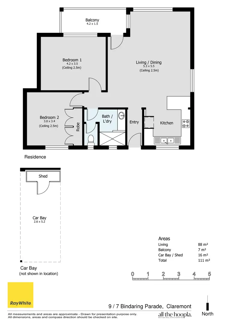 Floorplan of Homely apartment listing, 9/7 Bindaring Parade, Claremont WA 6010