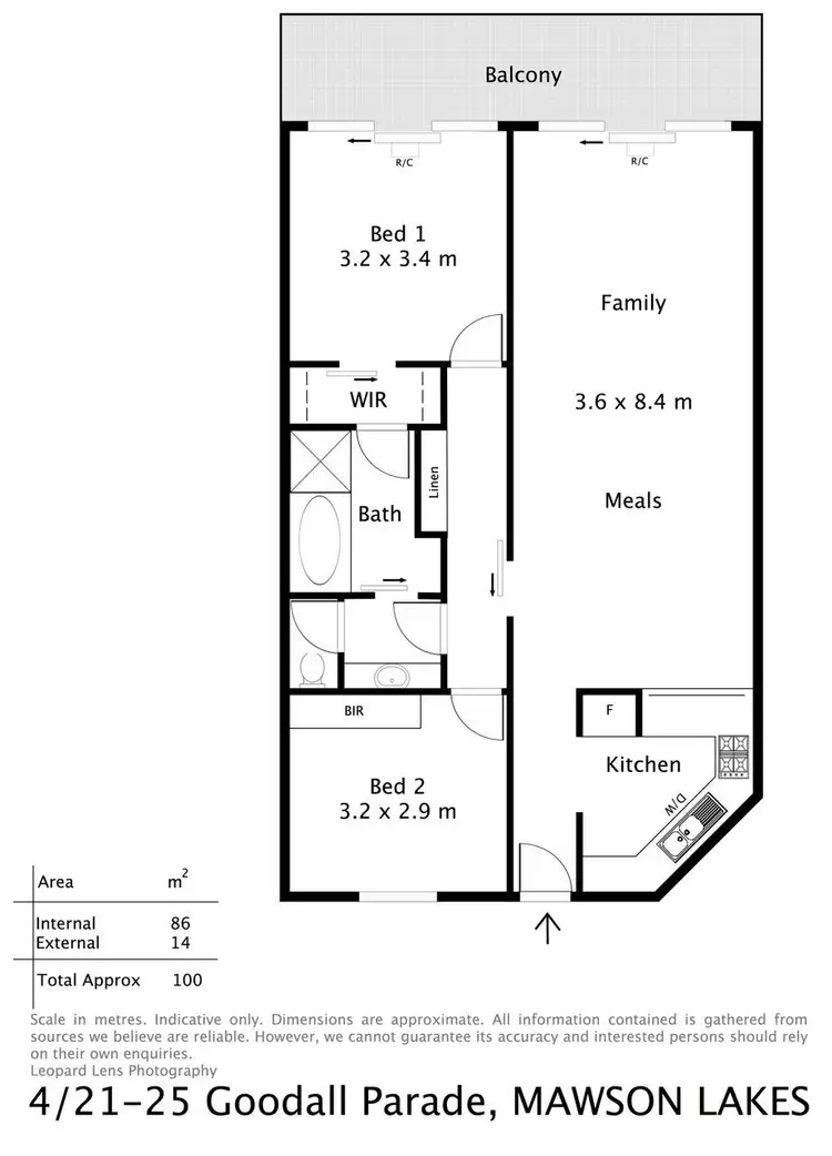 Floorplan of Homely apartment listing, 4/21-25 Goodall Parade, Mawson Lakes SA 5095