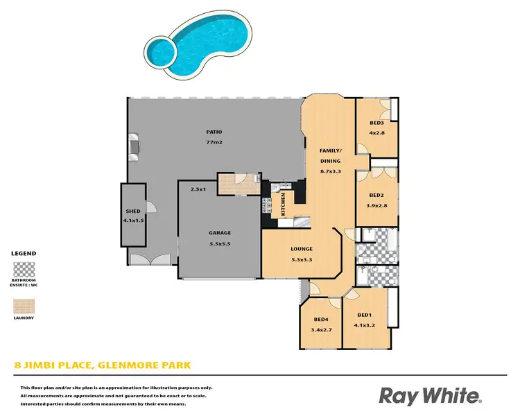 Floorplan of Homely house listing, 8 Jimbi Place, Glenmore Park NSW 2745