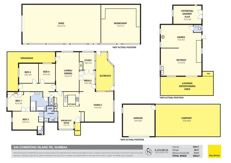 Floorplan of Homely rural property listing, 849 Comerong Island Road, Numbaa NSW 2540