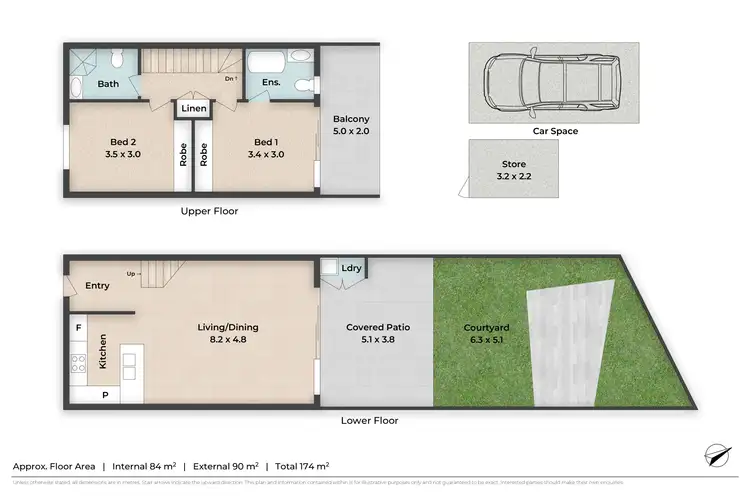 Floorplan of Homely townhouse listing, 8/118 Gladstone Road, Highgate Hill QLD 4101
