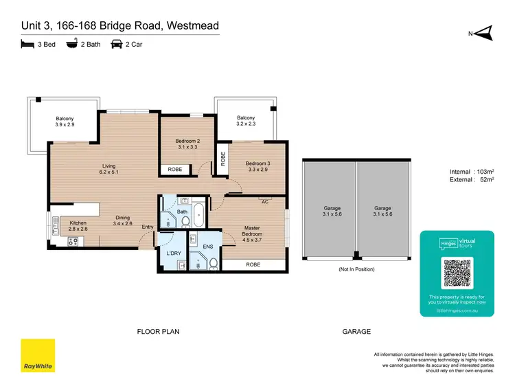 Floorplan of Homely unit listing, 3/166-168 Bridge Road, Westmead NSW 2145