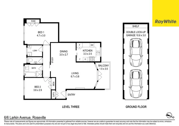 Floorplan of Homely unit listing, 6/6 Larkin Street, Roseville NSW 2069