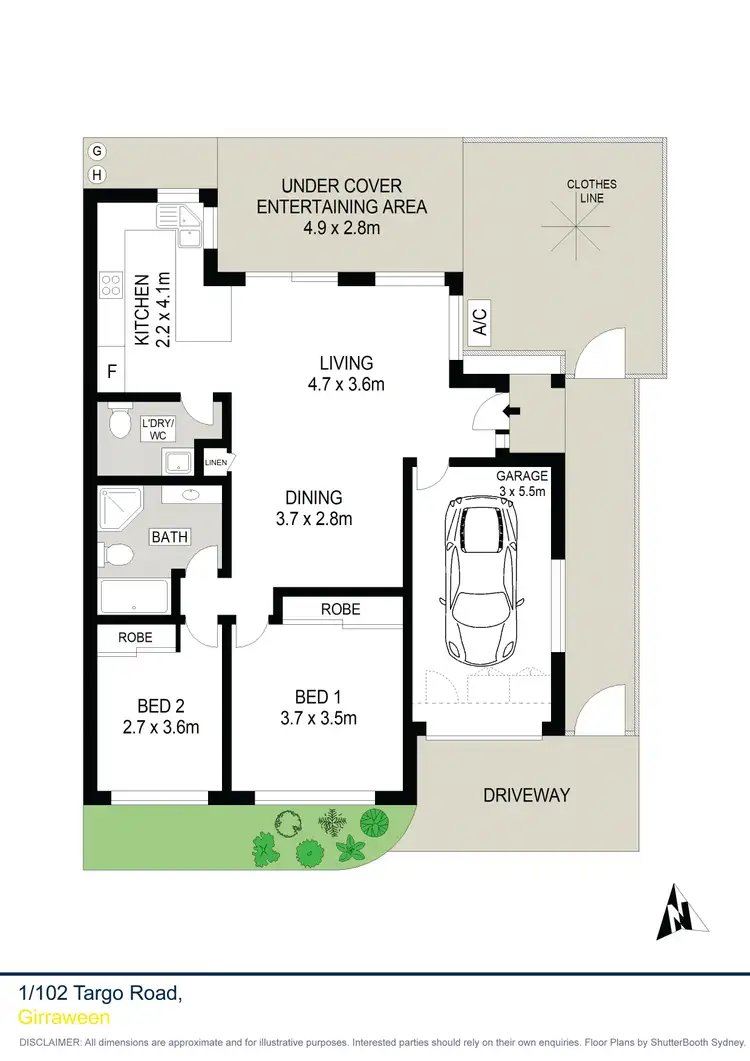 Floorplan of Homely villa listing, 1/102 Targo Road, Girraween NSW 2145