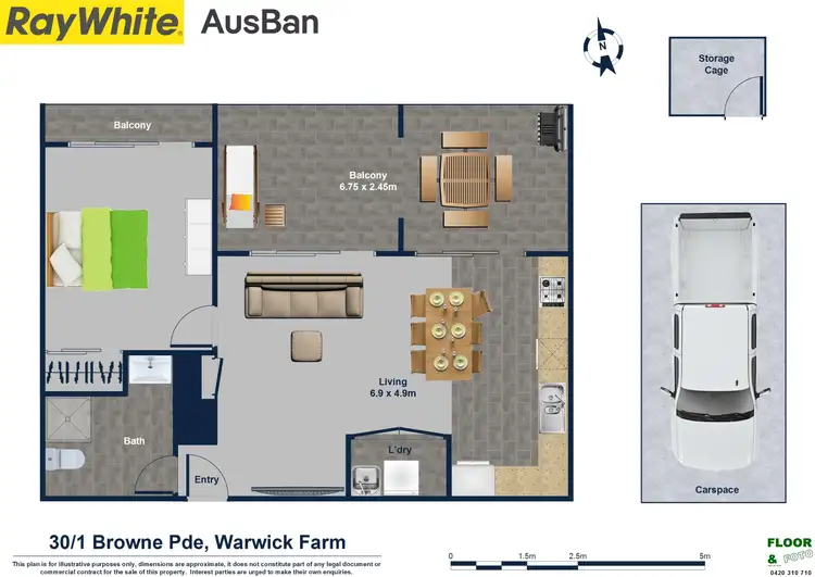 Floorplan of Homely apartment listing, 30/1 Browne Parade, Warwick Farm NSW 2170