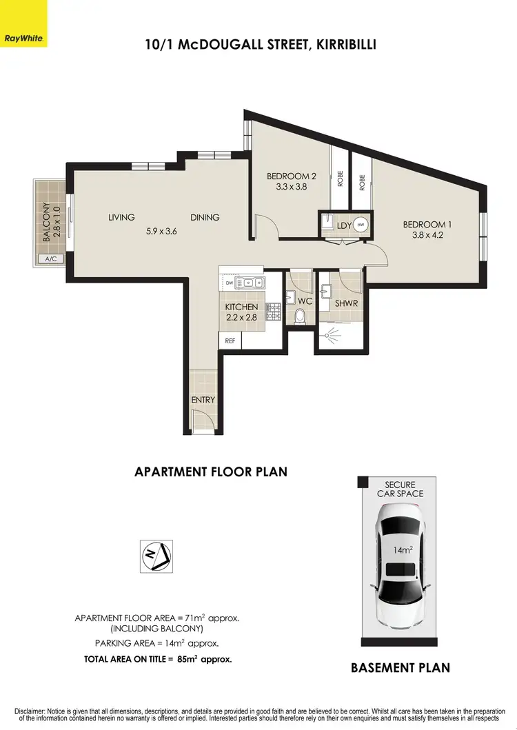 Floorplan of Homely apartment listing, 10/1 Mcdougall Street, Kirribilli NSW 2061