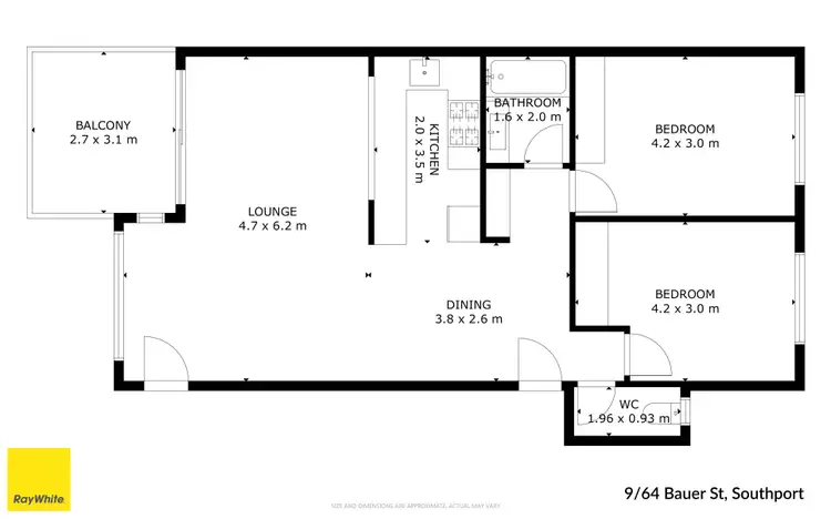 Floorplan of Homely apartment listing, 9/64 Bauer Street, Southport QLD 4215