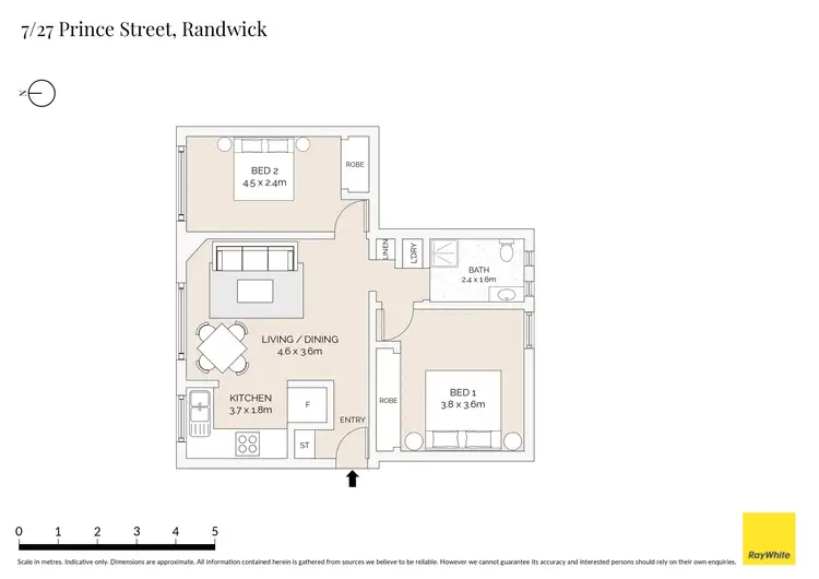 Floorplan of Homely apartment listing, 7/27 Prince Street, Randwick NSW 2031