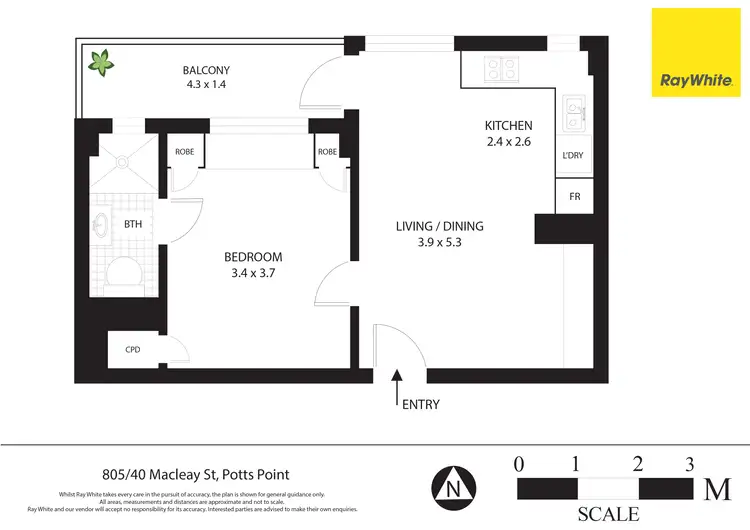 Floorplan of Homely apartment listing, 805/40 Macleay Street, Potts Point NSW 2011