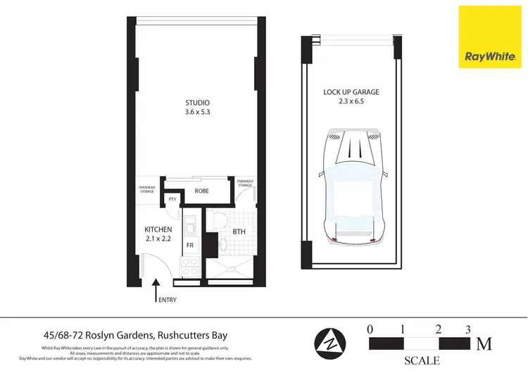 Floorplan of Homely studio listing, 45/68-72 Roslyn Gardens, Rushcutters Bay NSW 2011