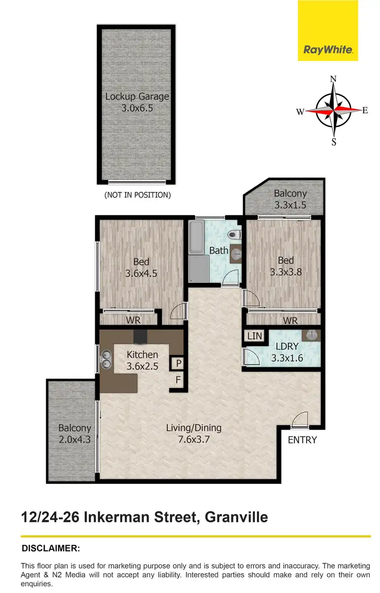 Floorplan of Homely apartment listing, 12/24-26 Inkerman Street, Granville NSW 2142