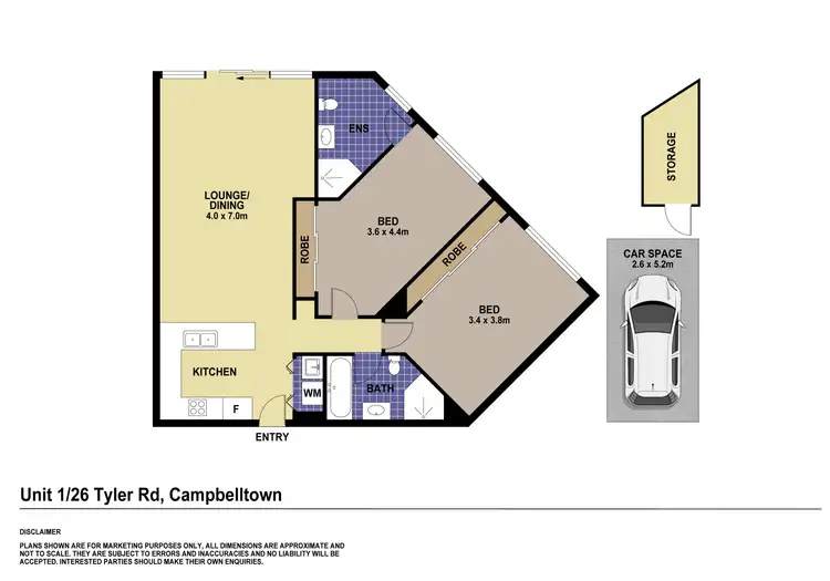 Floorplan of Homely unit listing, 1/26 Tyler Street, Campbelltown NSW 2560