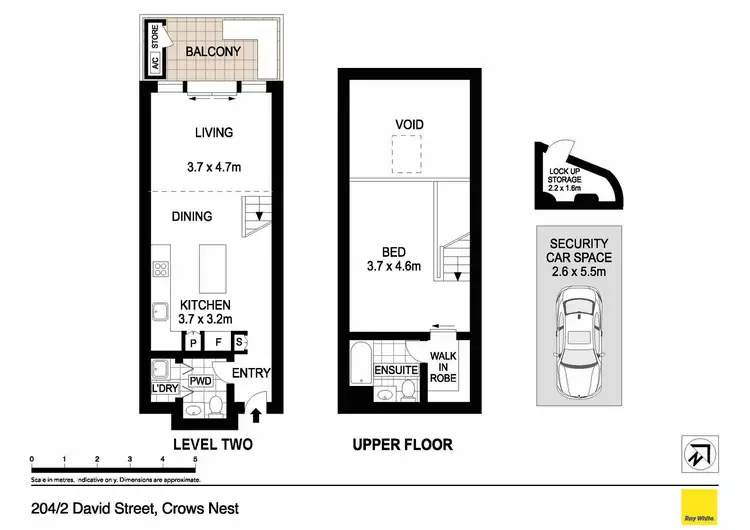Floorplan of Homely apartment listing, 204/2 David Street, Crows Nest NSW 2065