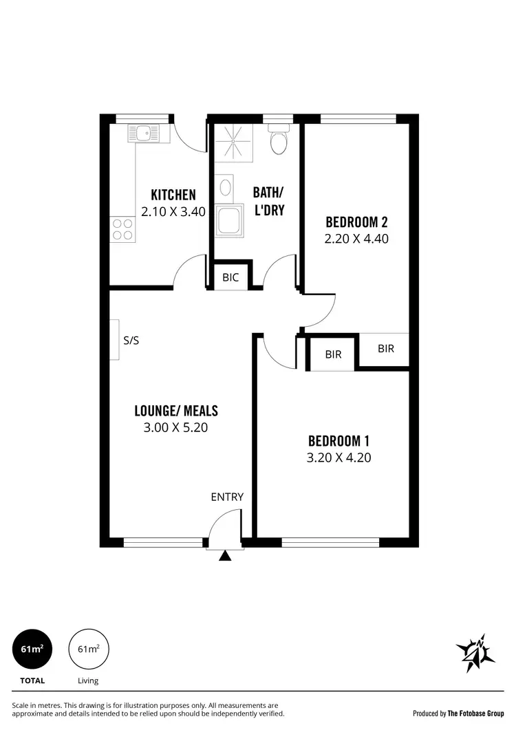Floorplan of Homely unit listing, 1/10 Rudall Street, Gawler East SA 5118