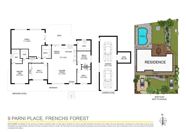 Floorplan of Homely house listing, 9 Parni Place, Frenchs Forest NSW 2086