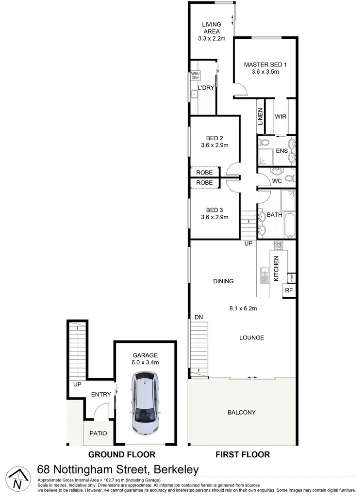 Floorplan of Homely townhouse listing, 68B Nottingham Street, Berkeley NSW 2506