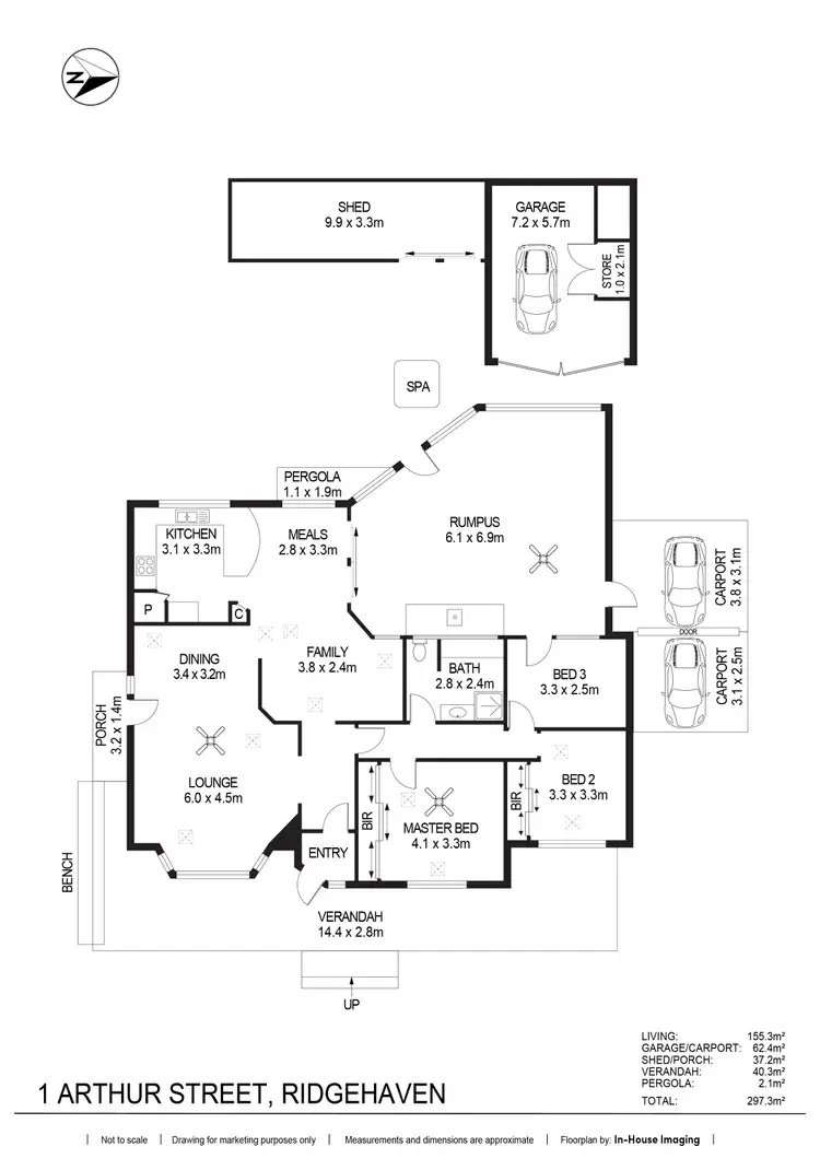 Floorplan of Homely house listing, 1 Arthur Street, Ridgehaven SA 5097