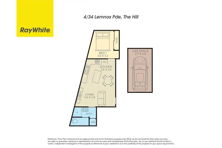 Floorplan of Homely unit listing, 4/34 Lemnos Parade, The Hill NSW 2300