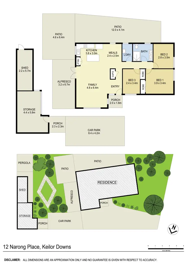 Floorplan of Homely house listing, 12 Narong Place, Keilor Downs VIC 3038
