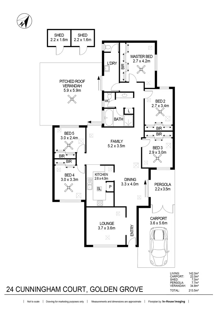 Floorplan of Homely house listing, 24 Cunningham Court, Golden Grove SA 5125